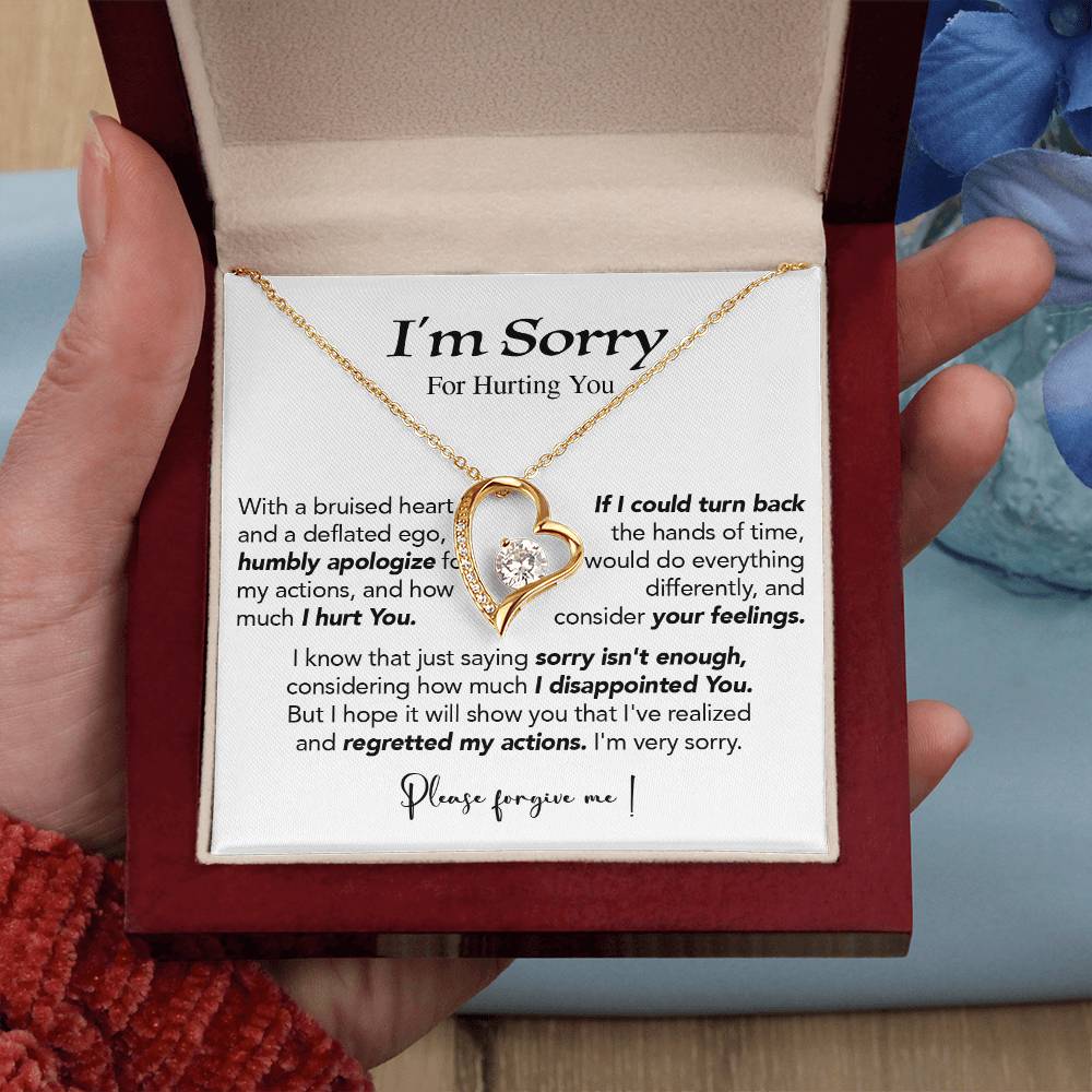 397C - I'm sorry For Hurting You Please Forgive Me Apology, Necklace Gift For Xmas