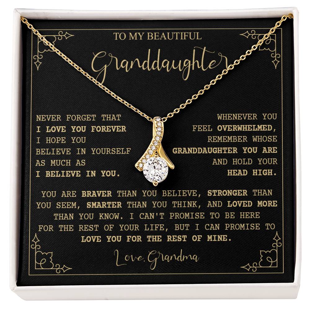 783B Beautiful Granddaughter Necklace, Birthday Gifts from Grandma, Love you Forever