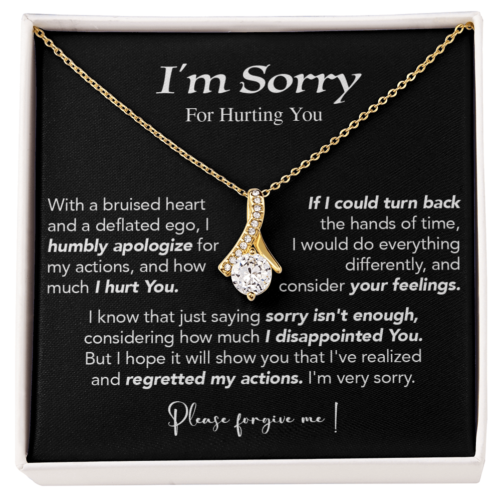 398B-I'm Sorry Necklace, Please Forgive Me Apology Gift, Jewelry for Christmas