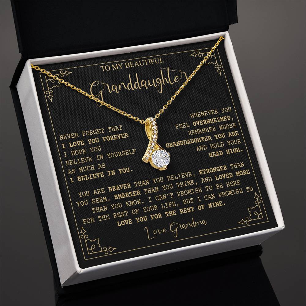 783B Beautiful Granddaughter Necklace, Birthday Gifts from Grandma, Love you Forever