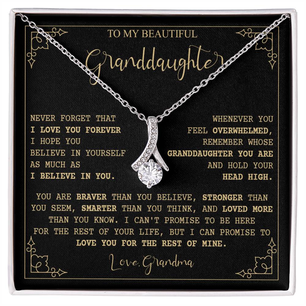 783B Beautiful Granddaughter Necklace, Birthday Gifts from Grandma, Love you Forever