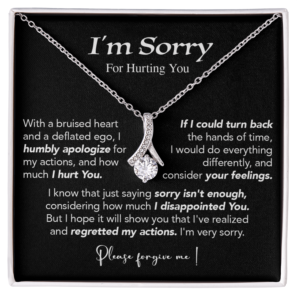 398B-I'm Sorry Necklace, Please Forgive Me Apology Gift, Jewelry for Christmas