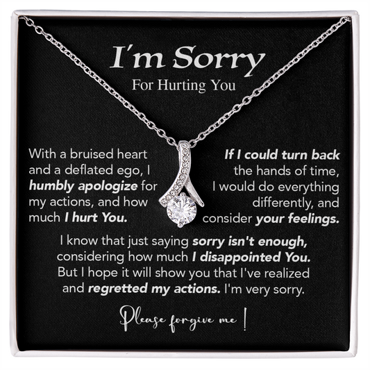 398B-I'm Sorry Necklace, Please Forgive Me Apology Gift, Jewelry for Christmas