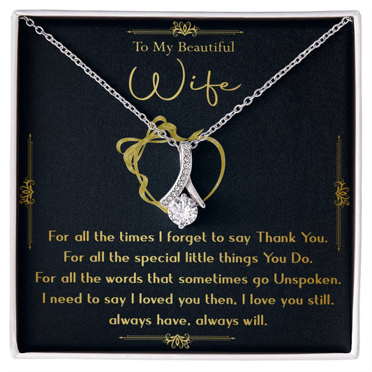 356B To My Wife Necklace, Gift For Wife, Anniversary Gift For Wife, Necklace For Wife