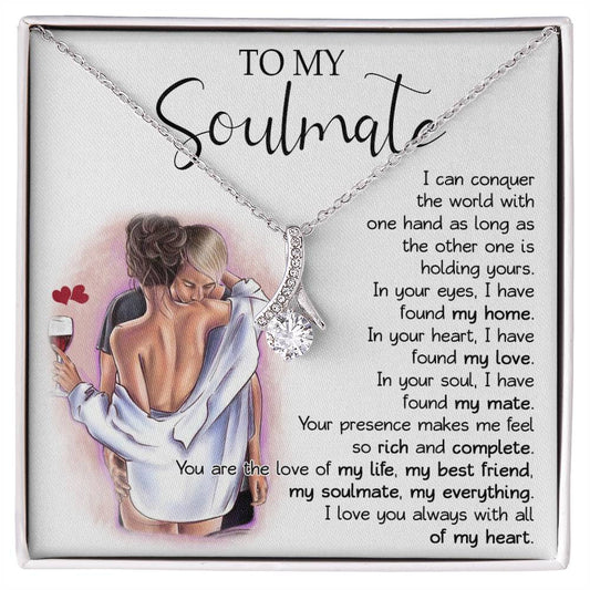 811B To My Soulmate Necklace Gift for Wife, Gift for Girlfriend, Gift for Soulmate