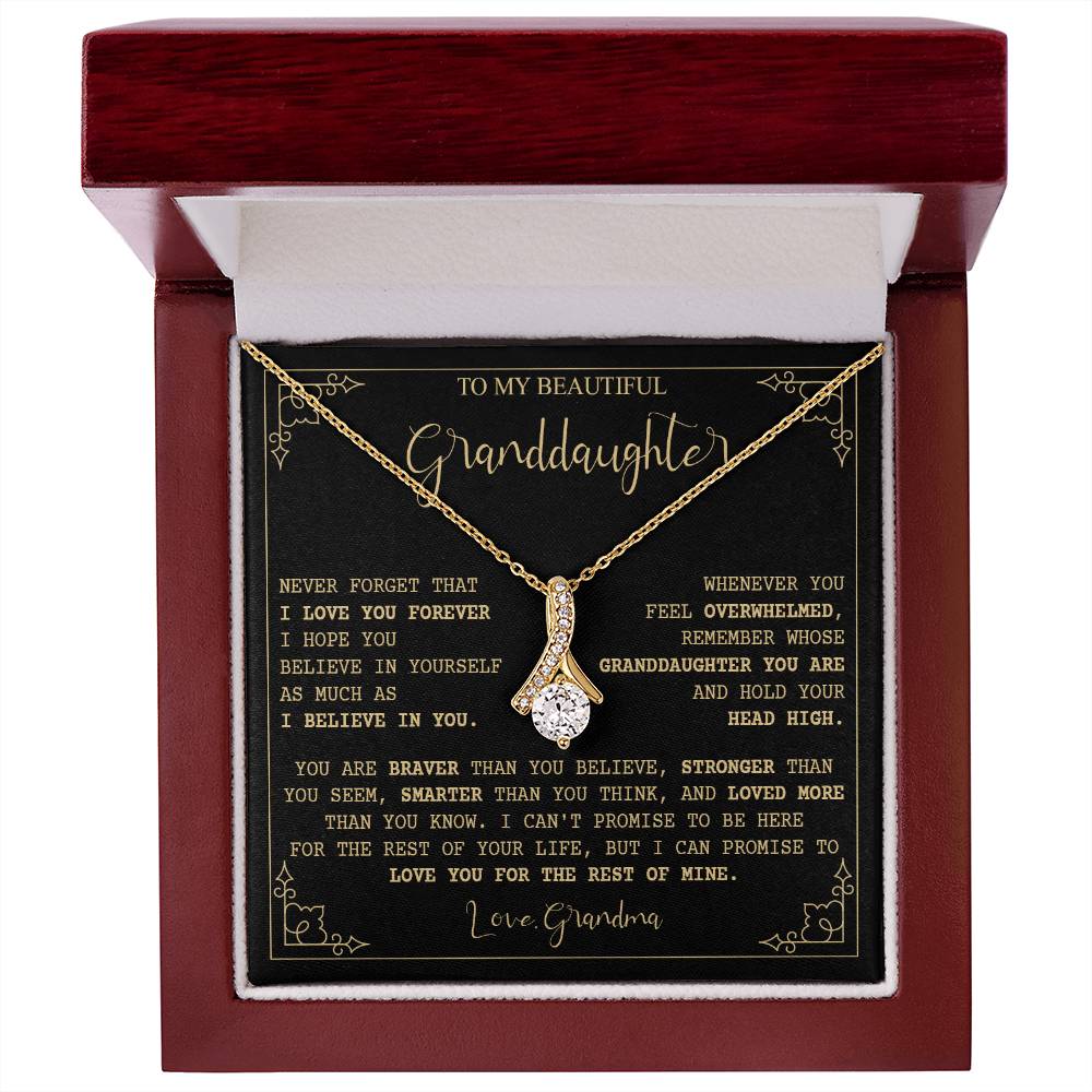 783B Beautiful Granddaughter Necklace, Birthday Gifts from Grandma, Love you Forever