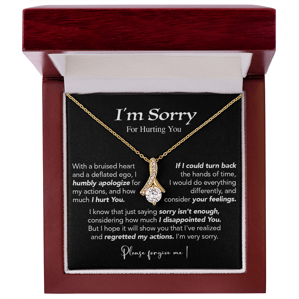 398B-I'm Sorry Necklace, Please Forgive Me Apology Gift, Jewelry for Christmas