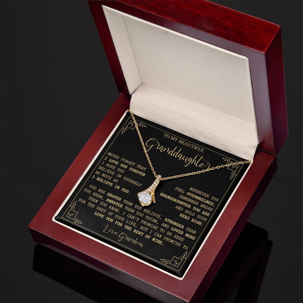 783B Beautiful Granddaughter Necklace, Birthday Gifts from Grandma, Love you Forever