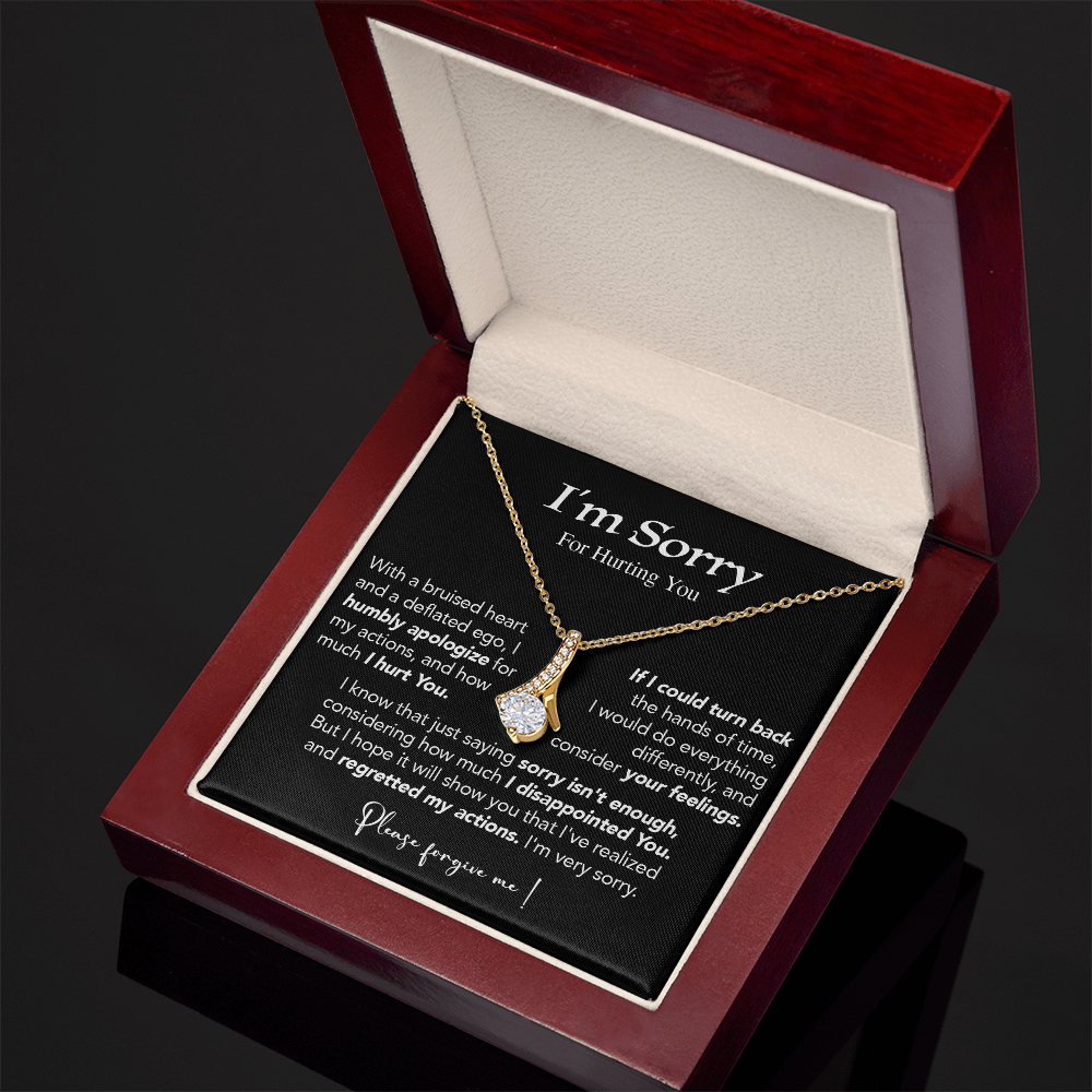 398B-I'm Sorry Necklace, Please Forgive Me Apology Gift, Jewelry for Christmas