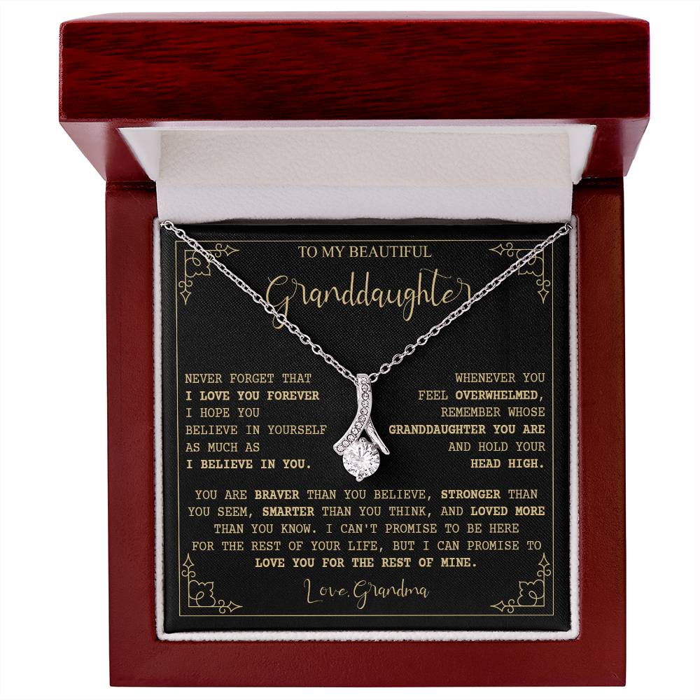 783B Beautiful Granddaughter Necklace, Birthday Gifts from Grandma, Love you Forever