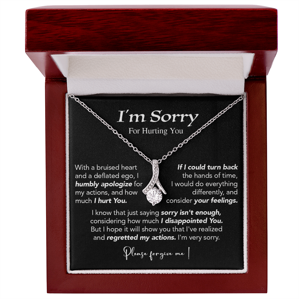 398B-I'm Sorry Necklace, Please Forgive Me Apology Gift, Jewelry for Christmas