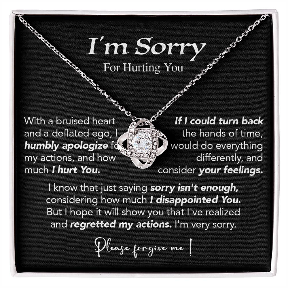 398A I'm sorry For Hurting You Necklace, Please Forgive Me Apology, Necklace Gift