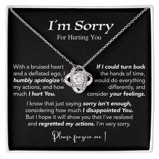 398A I'm sorry For Hurting You Necklace, Please Forgive Me Apology, Necklace Gift