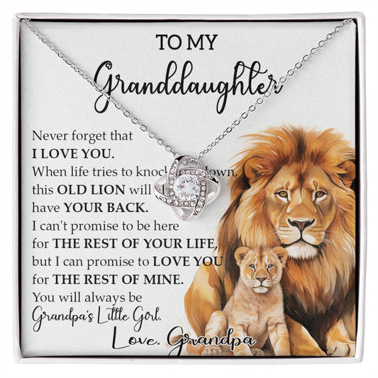 769A Necklace Gift for Granddaughter from Lion Grandpa, Women's Necklace Xmas Gifts