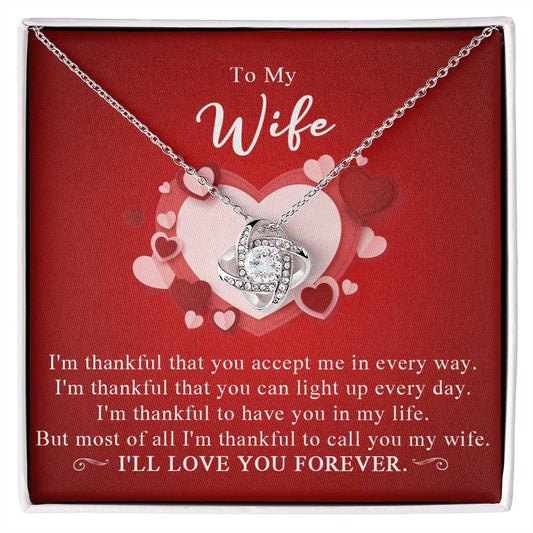 273A To My Wife Necklace, Soulmate Necklace Gift from Husband, I Love You Forever