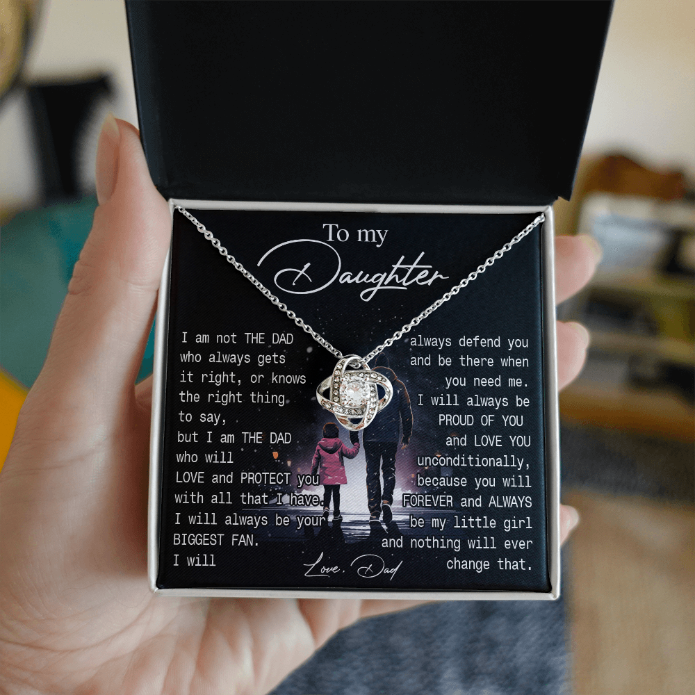 774A-To My Daughter Necklace Gift from Dad, You always be be little girl, Women Gift