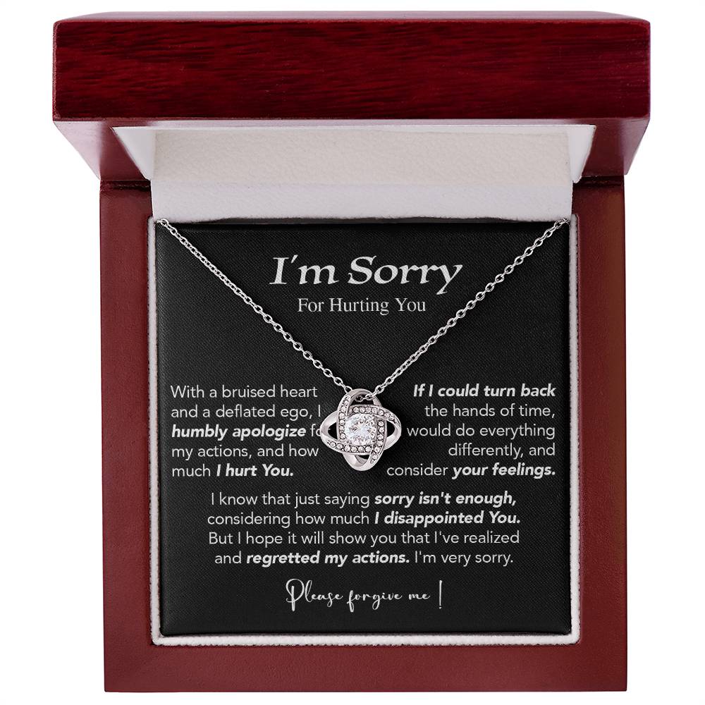 398A I'm sorry For Hurting You Necklace, Please Forgive Me Apology, Necklace Gift