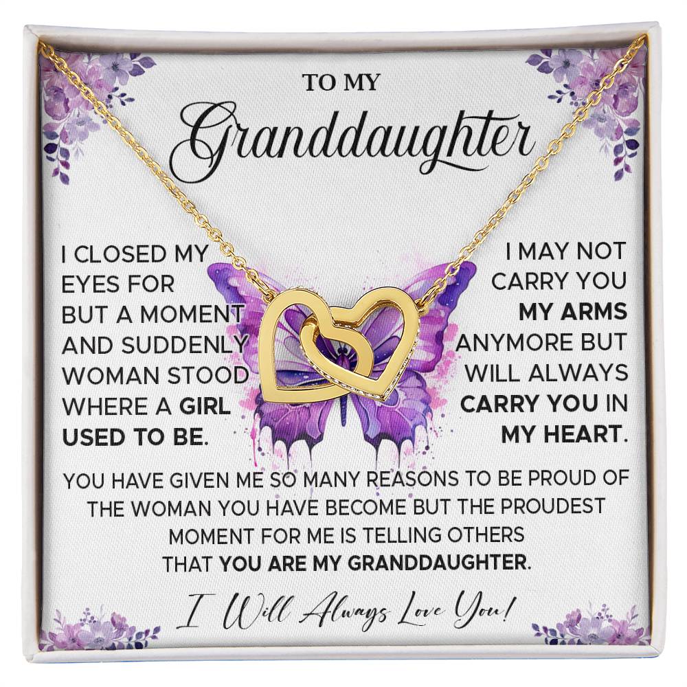 827D To My Granddaughter Necklace, Gift for Granddaughter from Grandpa Grandma, Xmas