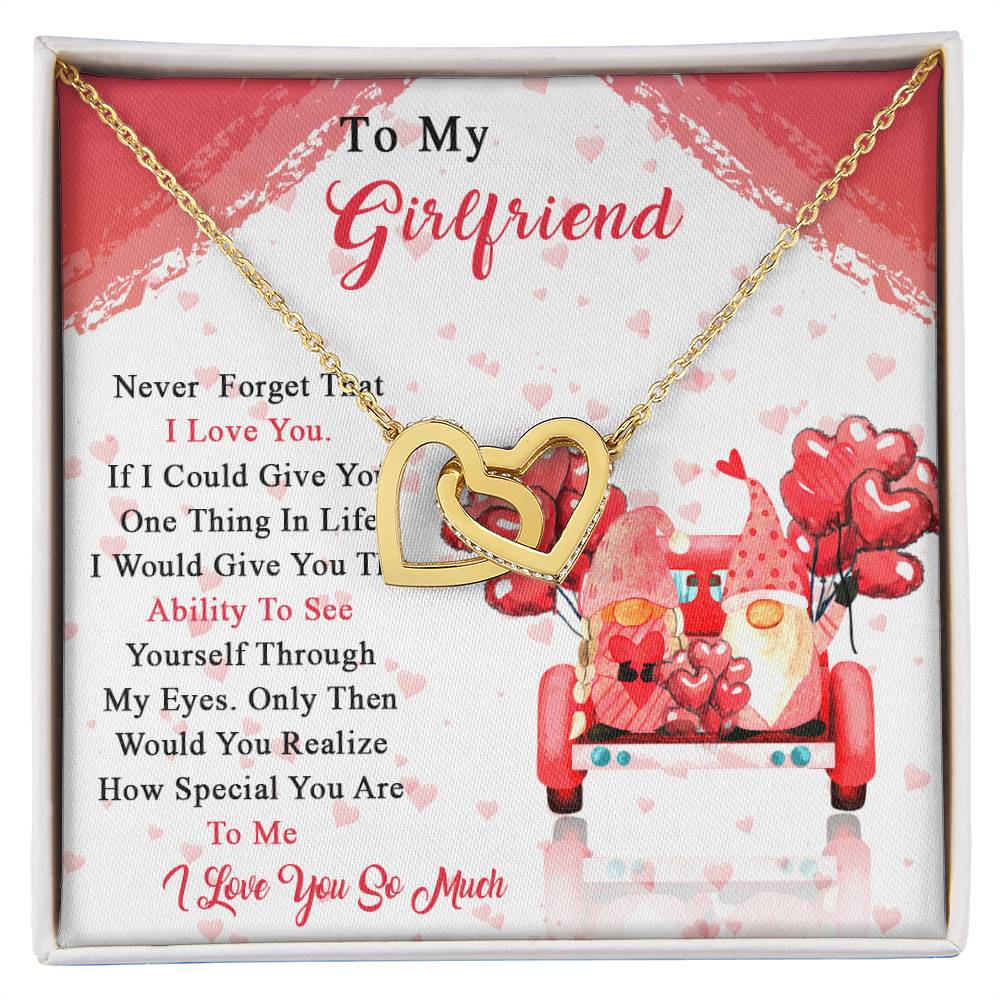 312D To my Girlfriend Necklace Valentines day gift from Boyfriend,I LOVE YOU so much