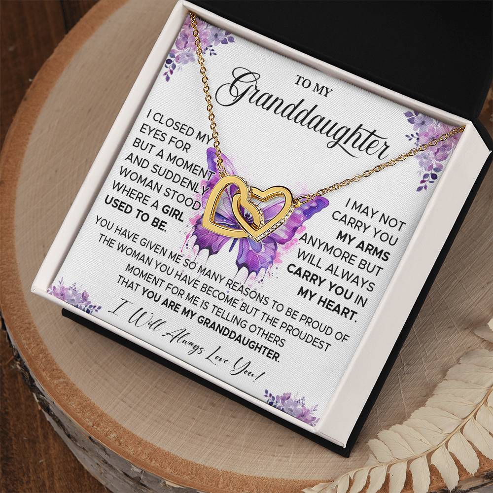 827D To My Granddaughter Necklace, Gift for Granddaughter from Grandpa Grandma, Xmas