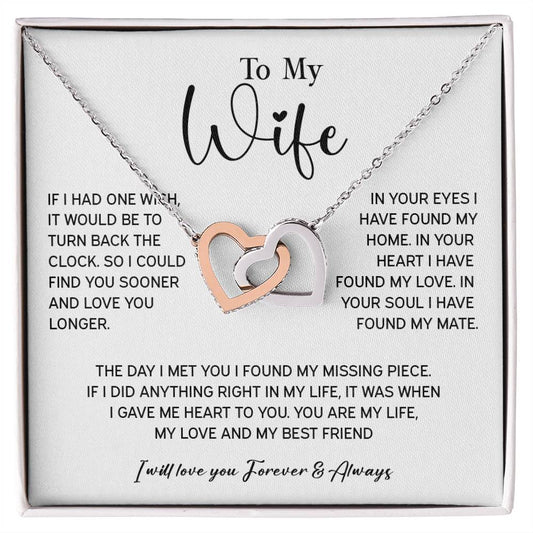 718D To My Wife Necklace, Valentine Gifts From Husband, Love Knot Gift, Birthday Gift