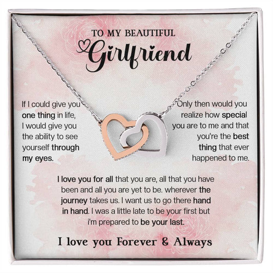744D To My Girlfriend Necklace, Necklace Gift For Her, Birthday Gifts For Girlfriend