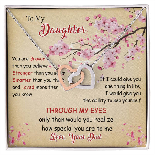 366D Forever Love Heart Necklace, Sentimental Birthday Gift for Daughter from Dad