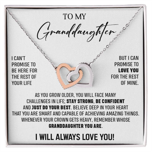 844D To My Granddaughter Necklace, Granddaughter Birthday Gifts From Grandma Grandpa