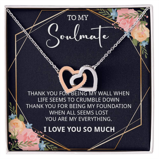 846D To my Soulmate Necklace, Cute Xmas Gift for your Love Necklace, Wife, Girlfriend