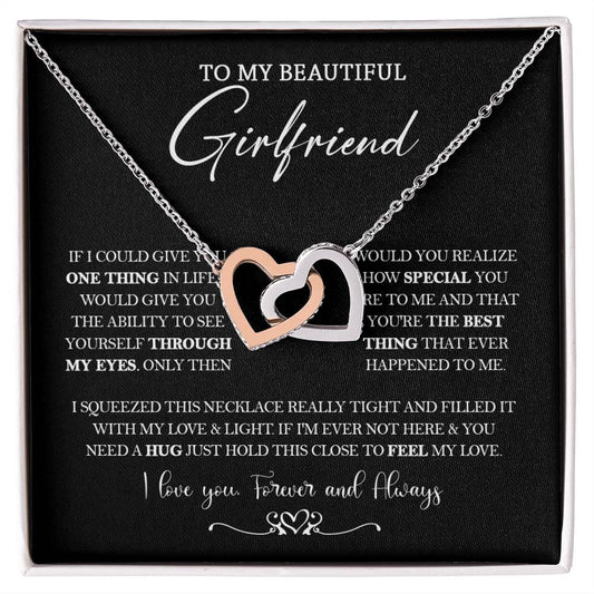 710D - To My Girlfriend Necklace, Necklace Gifts For Girlfriend, Valentine Gift for Her