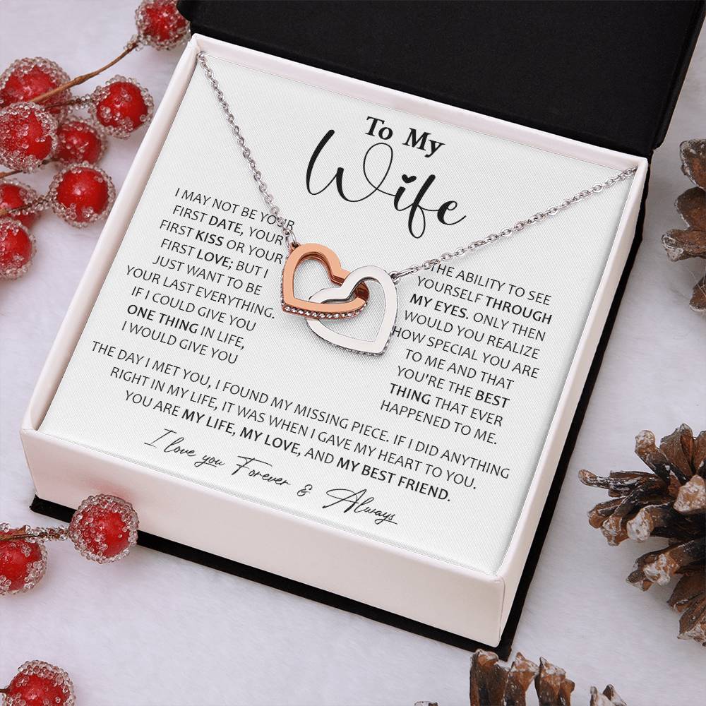 726D To My Wife Necklace, Birthday Gifts For Wife From Husband, Happy Valentine Gifts