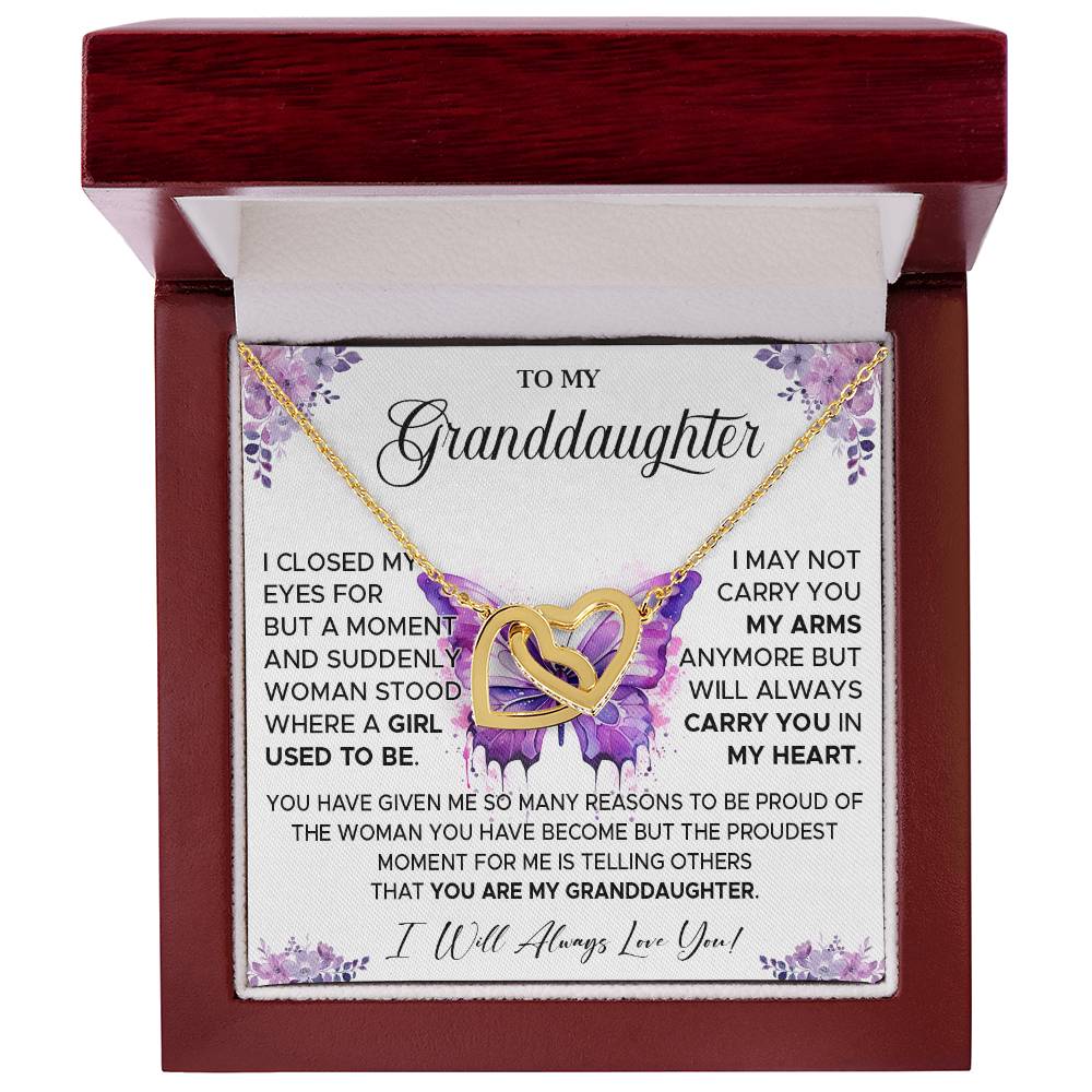 827D To My Granddaughter Necklace, Gift for Granddaughter from Grandpa Grandma, Xmas
