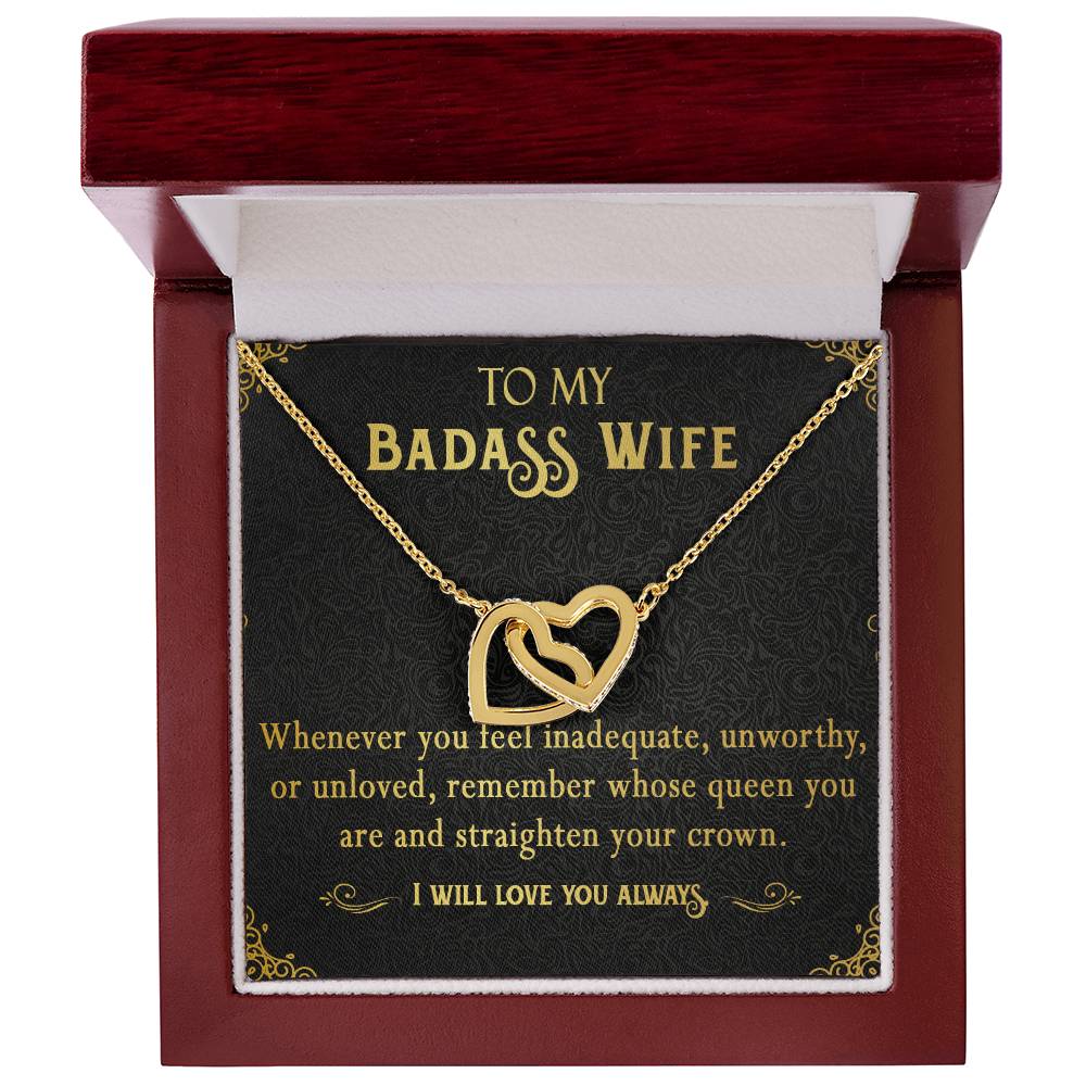 165D Necklace Gift To My Badass Wife, Valentine's Day Gift for Her, I LOVE YOU Always
