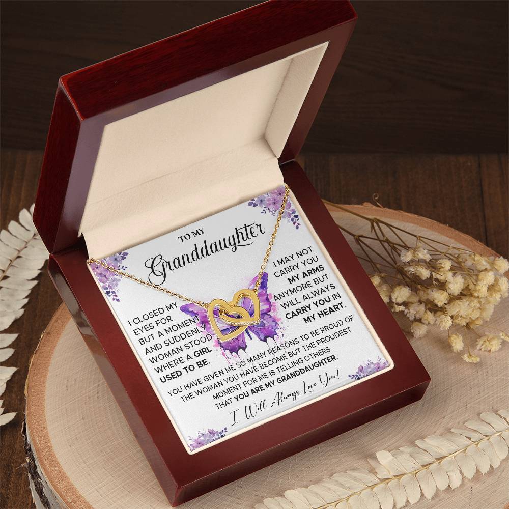 827D To My Granddaughter Necklace, Gift for Granddaughter from Grandpa Grandma, Xmas