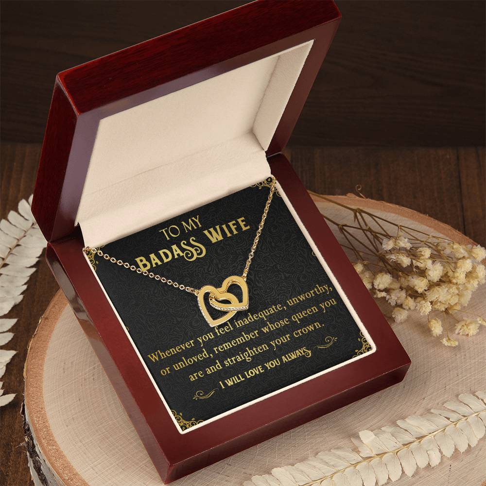 165D Necklace Gift To My Badass Wife, Valentine's Day Gift for Her, I LOVE YOU Always