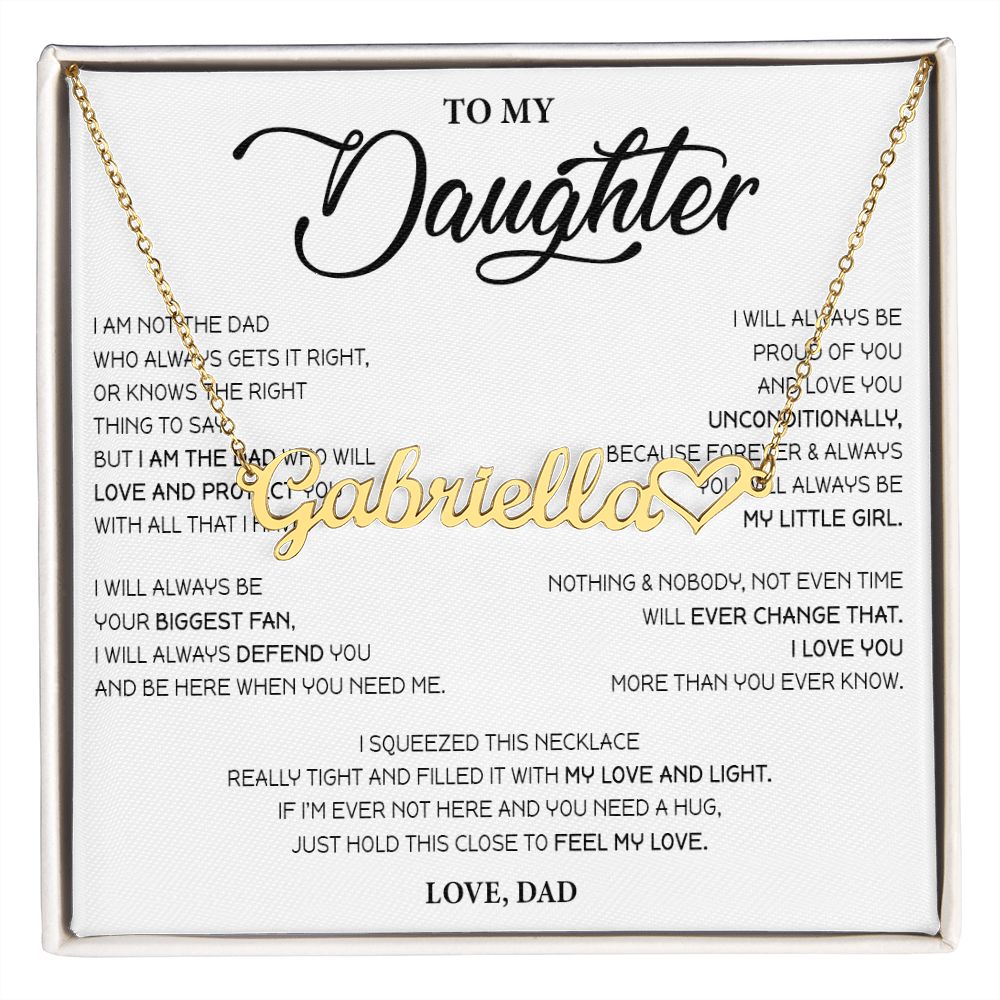 500H Personalized To My Daughter Necklace, Love Knot Pendant Necklace, Daughter Gift from Dad