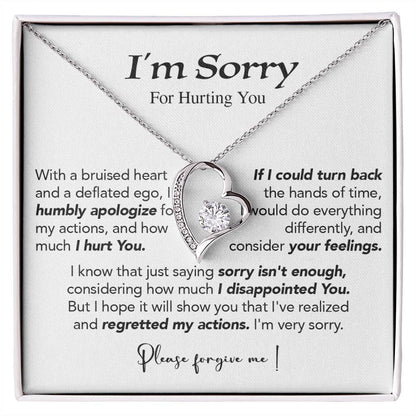 397C - I'm sorry For Hurting You Please Forgive Me Apology, Necklace Gift For Xmas