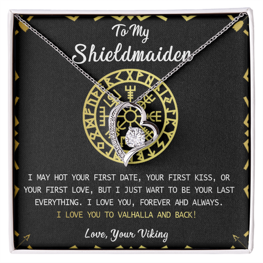 373C Shieldmaiden Viking Necklace Gift for Wife, Lagertha Inspired Pendant
