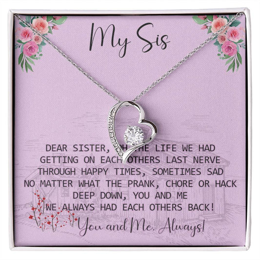 842C To My Sister Necklace, Brother Sister Gift, Birthday, Christmas Gifts For Sister