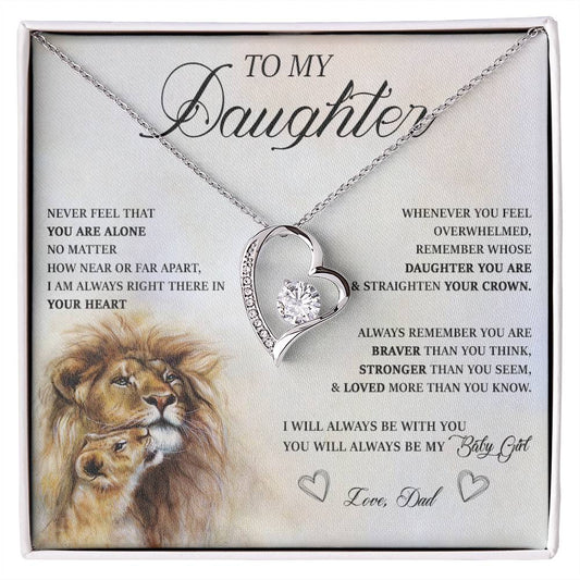 483C Birthday Gifts For Daughter From Dad, Daughter Necklace From Dad, To My Daughter