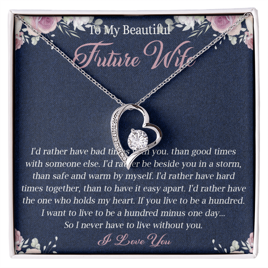 363C To My Future Wife necklace, Future Wife Necklace Gift - Fiance Necklace Gift