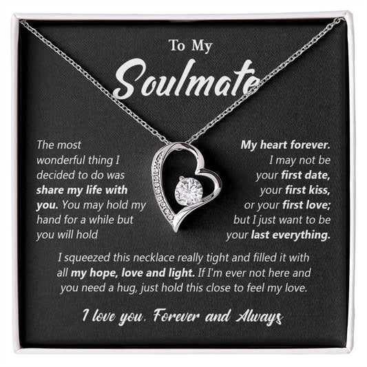637C To My Soulmate Necklace, Gift For Wife Girlfriend From Husband, Valentines Gift