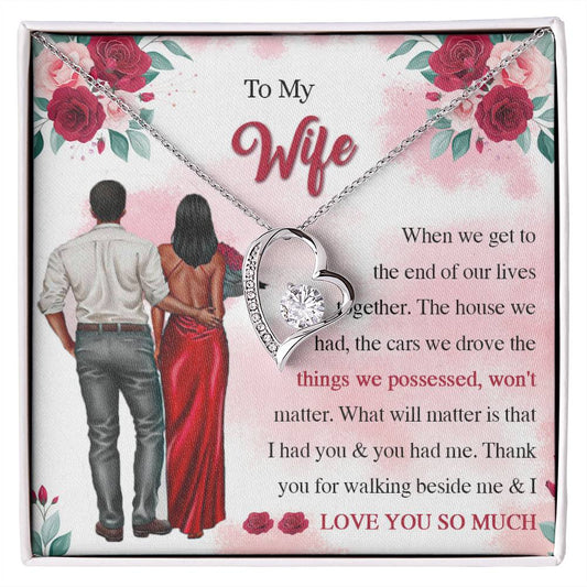 315C Necklace To my Wife Rose Graphic, I LOVE YOU SO MUCH, Valentine's day Gifts