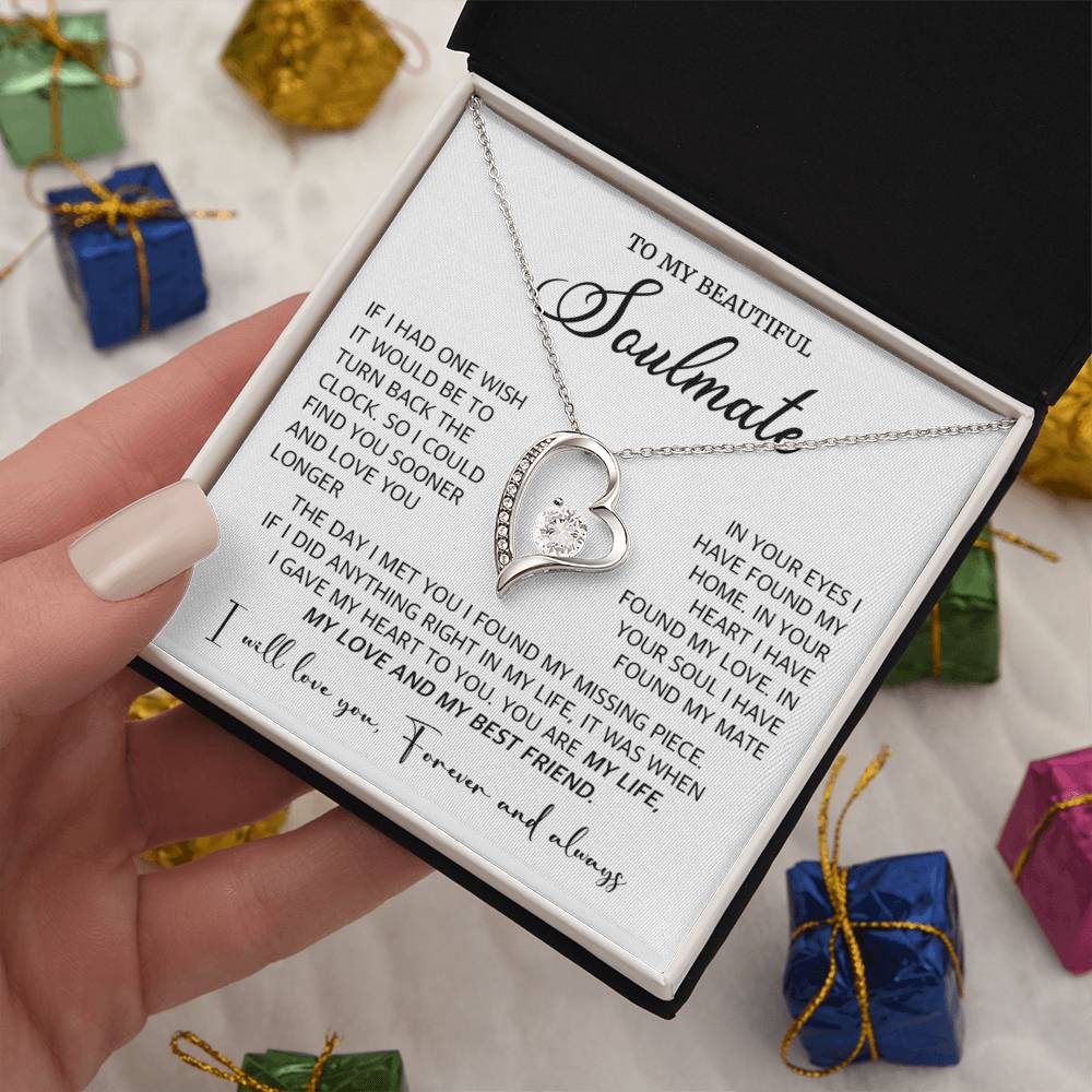 403C To My Beautiful Soulmate/Wife Necklace, Christmas, Valentine Gift For Her/Wife