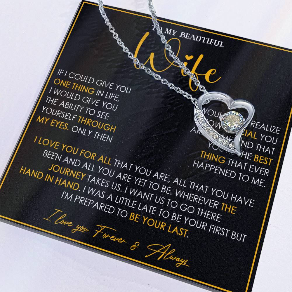 733C To My Wife Necklace, Birthday Gift For Wife from Husband, Valentine Gift for Her