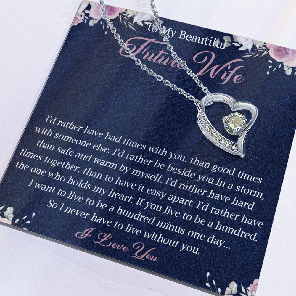 363C To My Future Wife necklace, Future Wife Necklace Gift - Fiance Necklace Gift