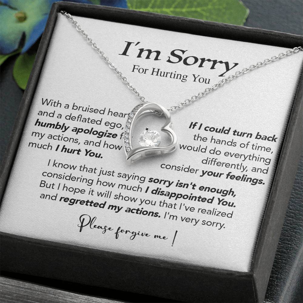 397C - I'm sorry For Hurting You Please Forgive Me Apology, Necklace Gift For Xmas