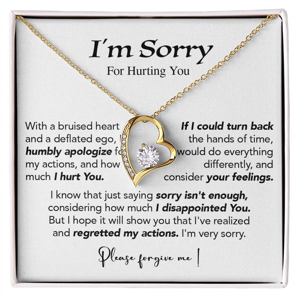 397C - I'm sorry For Hurting You Please Forgive Me Apology, Necklace Gift For Xmas