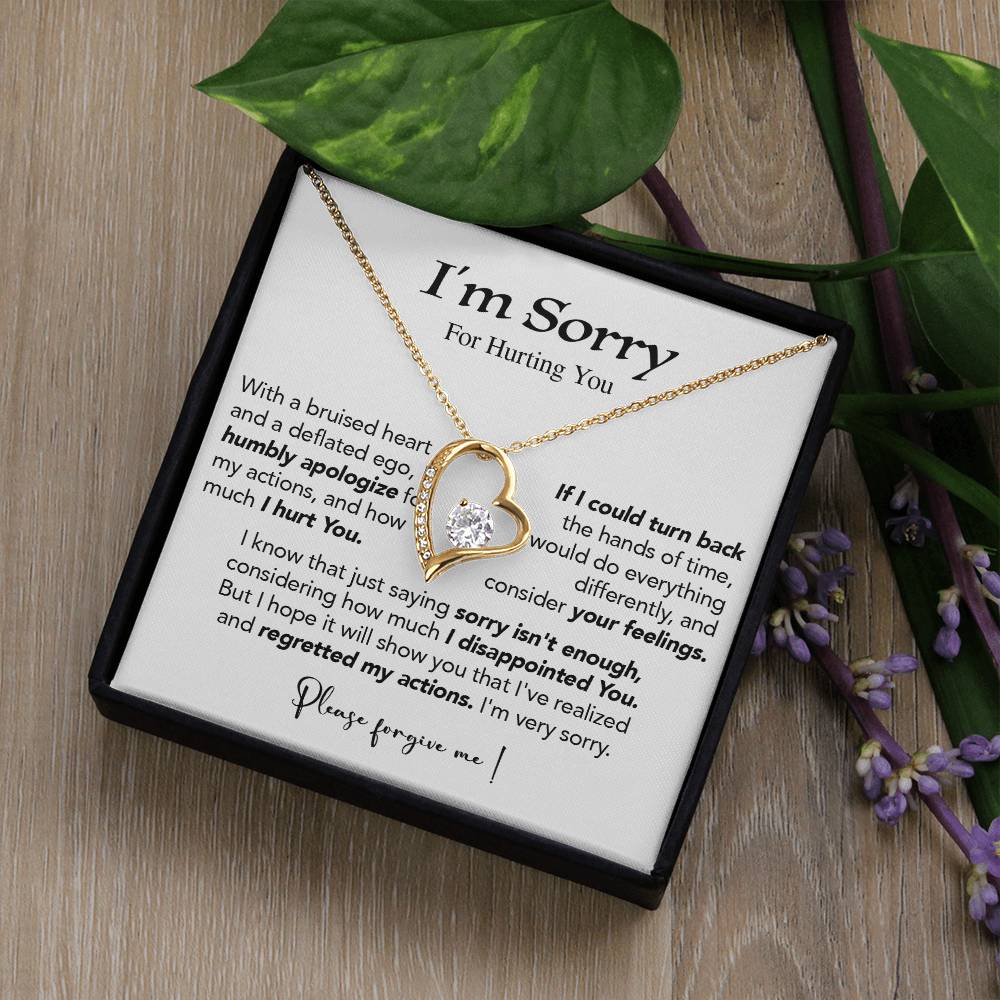 397C - I'm sorry For Hurting You Please Forgive Me Apology, Necklace Gift For Xmas