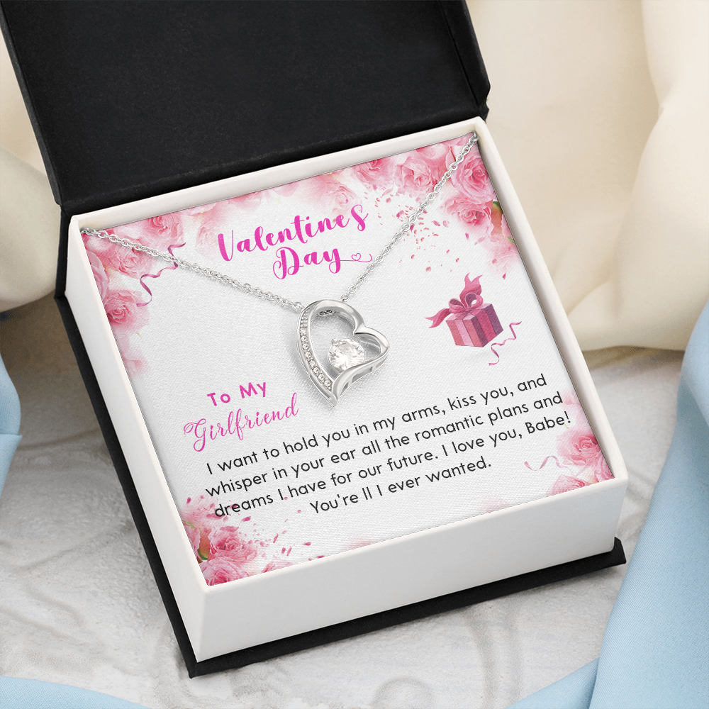 193C Necklace To my Girlfriend, Future Wife Necklace, Happy Valentine's Day Rose Gift